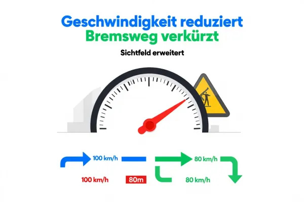 Geschwindigkeit in Baustellen reduzieren