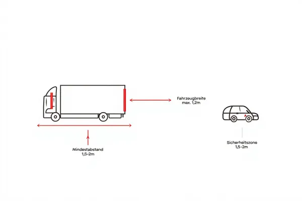 Seitenabstand zu Baustellenfahrzeugen